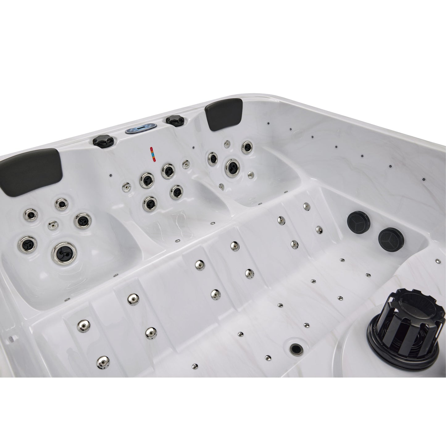 Luxury Spas Social 5 Person Hot Tub (WS-297) - Cloud Gray