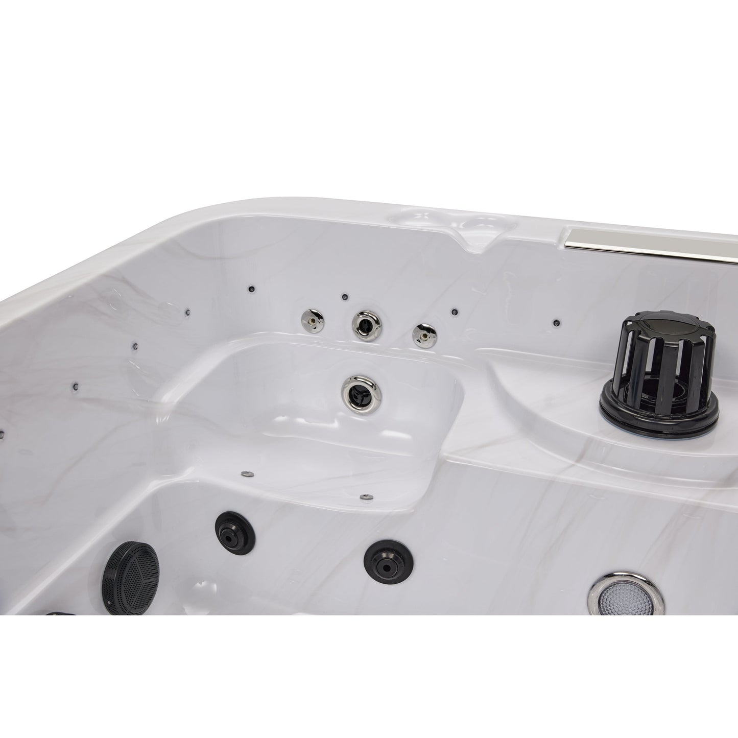 Luxury Spas Social 5 Person Hot Tub (WS-297) - Cloud Gray