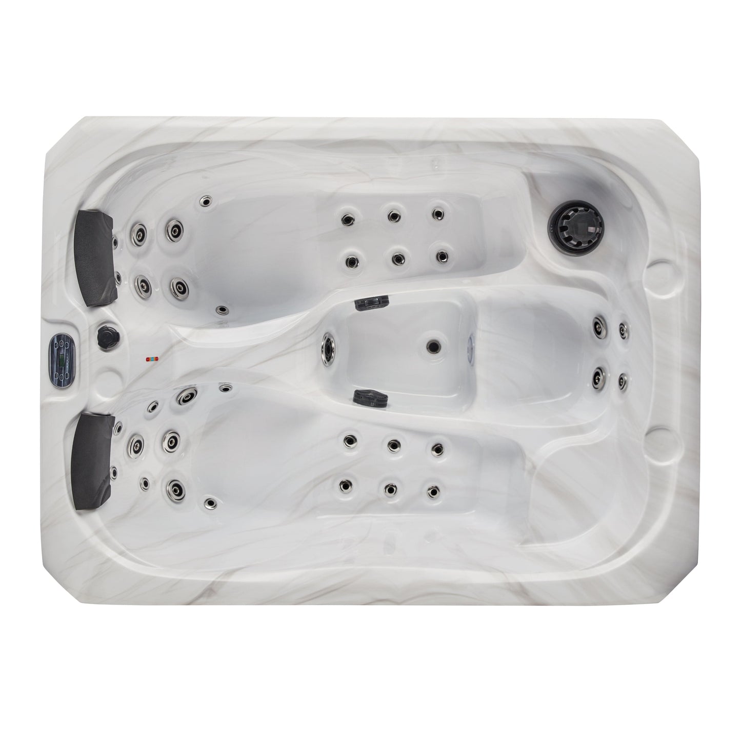 Luxury Spas Largo 3-person Hot Tub (WS-696-CG) - Cloud Gray