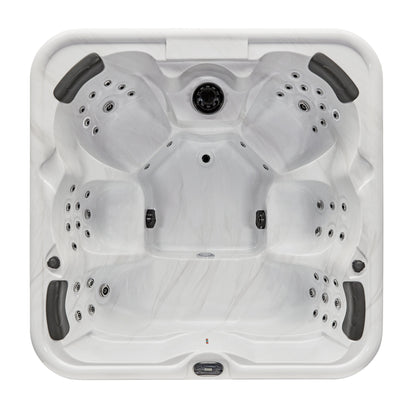 Luxury Spas Eclipse 6 Person Hot Tub With Bluetooth (WS-192-CG) - Pearl Gray