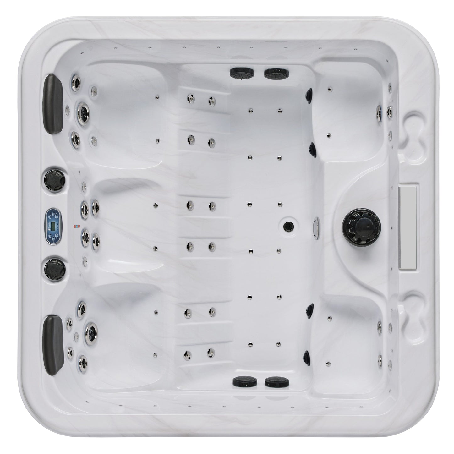 Luxury Spas Social 5 Person Hot Tub (WS-297) - Cloud Gray