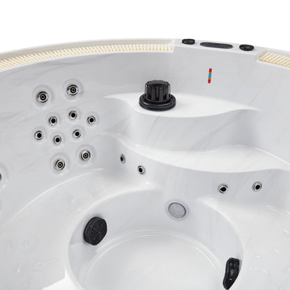 Luxury Spas Oscar 6 Person Hot Tub (WS-007 CG) - Cloud Gray