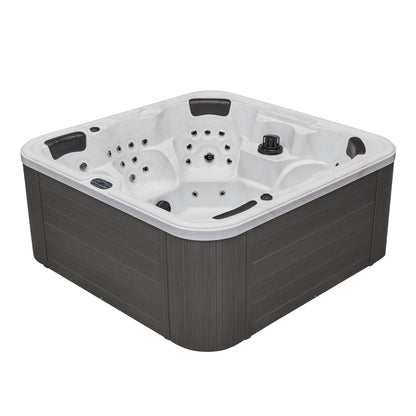 Luxury Spas Eclipse 6 Person Hot Tub With Bluetooth (WS-192-CG) - Pearl Gray