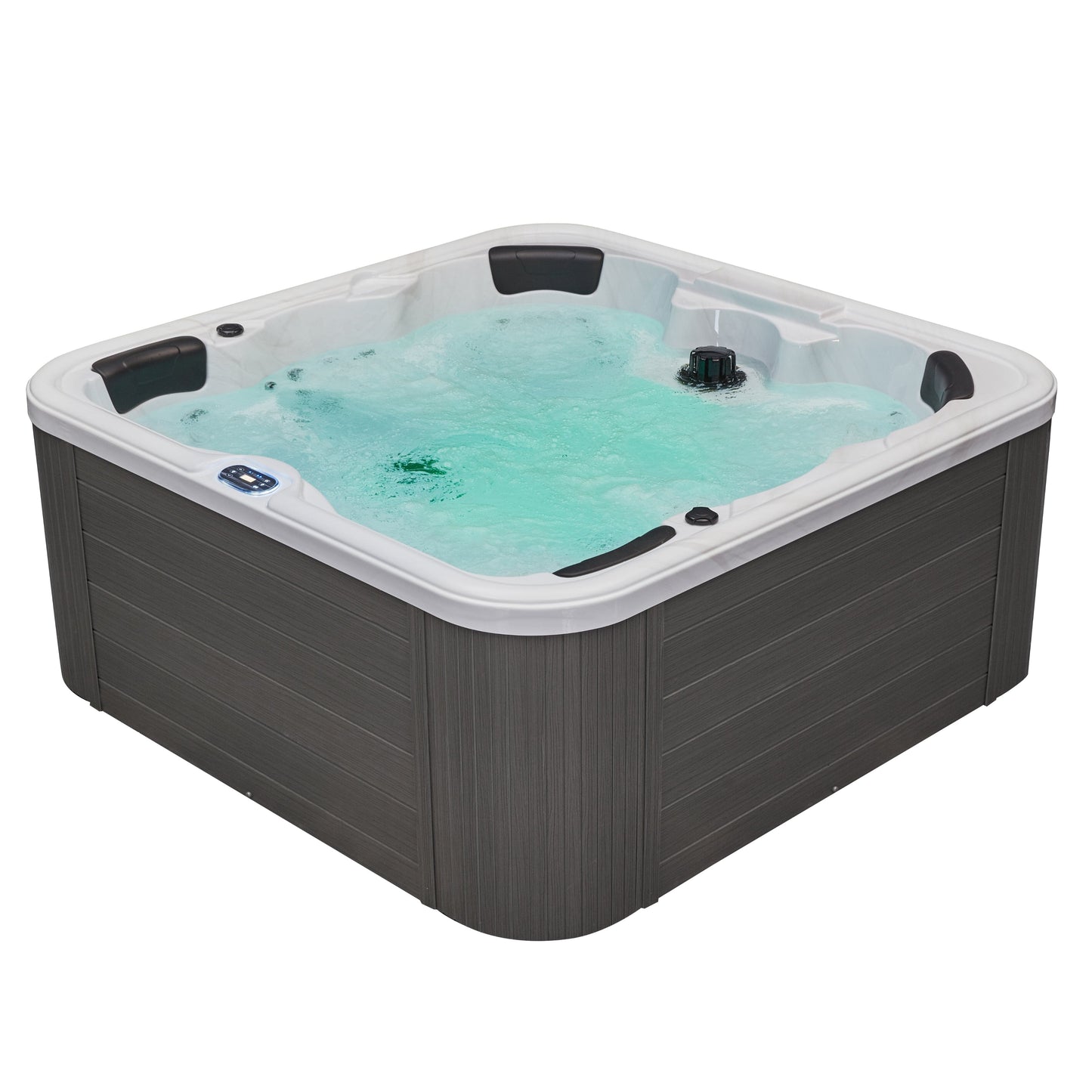 Luxury Spas Eclipse 6 Person Hot Tub With Bluetooth (WS-192-CG) - Pearl Gray