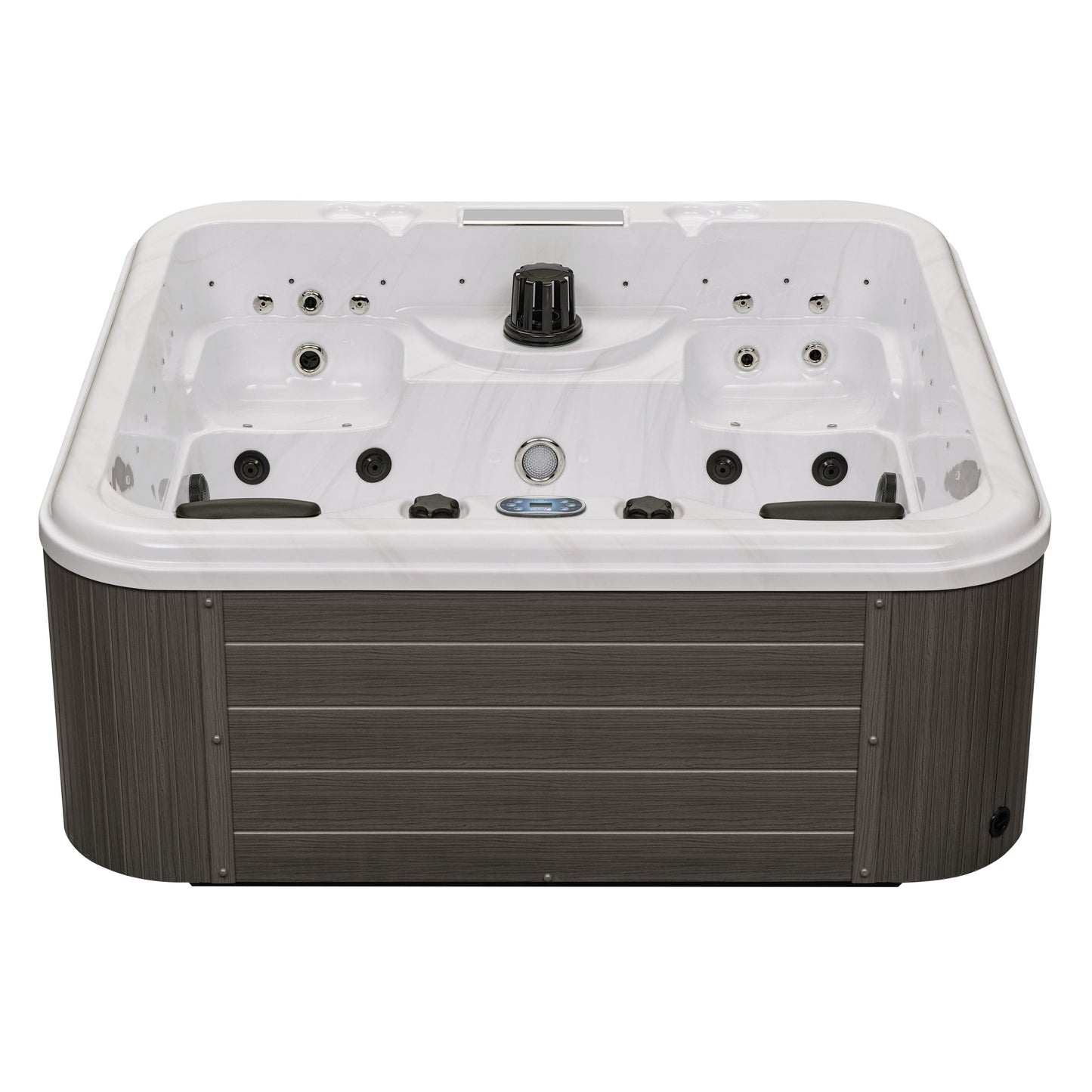 Luxury Spas Social 5 Person Hot Tub (WS-297) - Cloud Gray