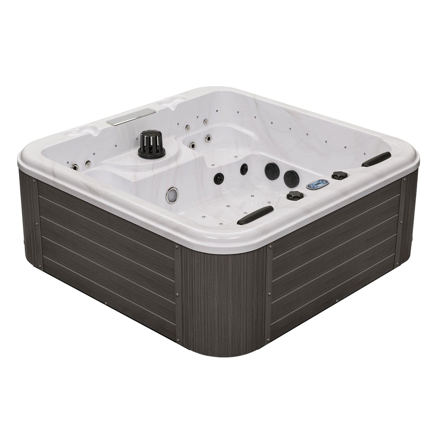 Luxury Spas Social 5 Person Hot Tub (WS-297) - Cloud Gray