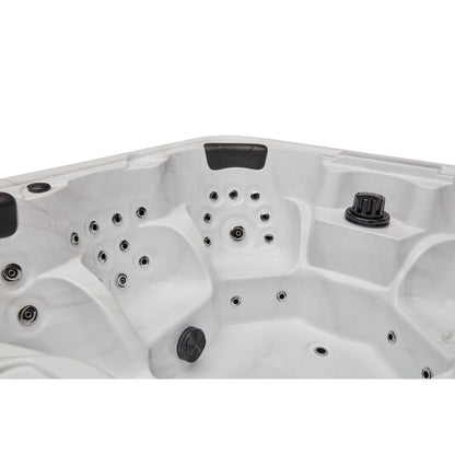 Luxury Spas Eclipse 6 Person Hot Tub With Bluetooth (WS-192-CG) - Pearl Gray