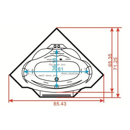 Mesa 608P 63" Combination Corner Steam Shower