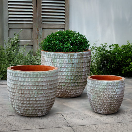 Campania International (Set of 3) Dimple Planter - Murano Fresco - 6280-27203