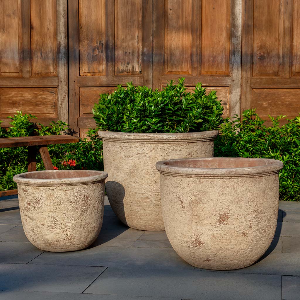 Campania International (Set of 3) Noto Planter - Antico Terra Cotta - 6523-6603