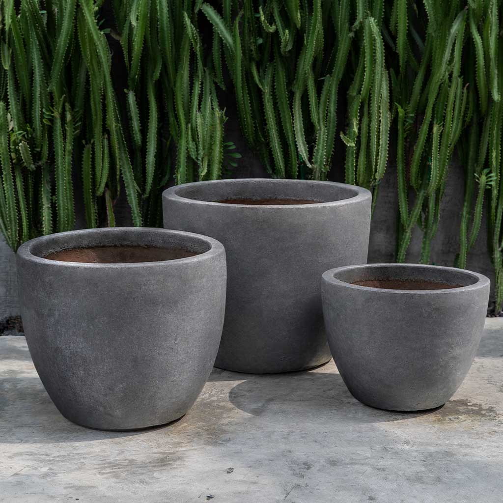 Campania International (Set of 3) Marcel Planter - Graphite - 6616b-3503