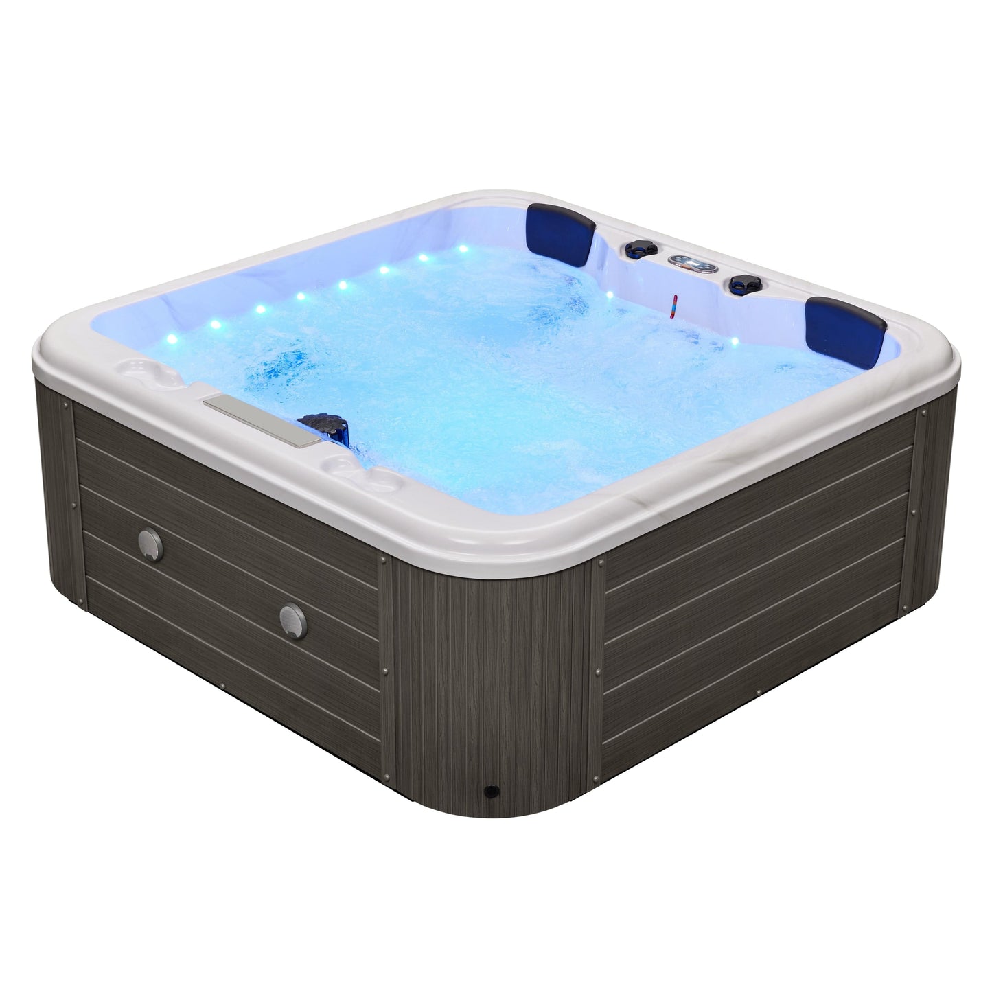 Luxury Spas Social 5 Person Hot Tub (WS-297) - Cloud Gray