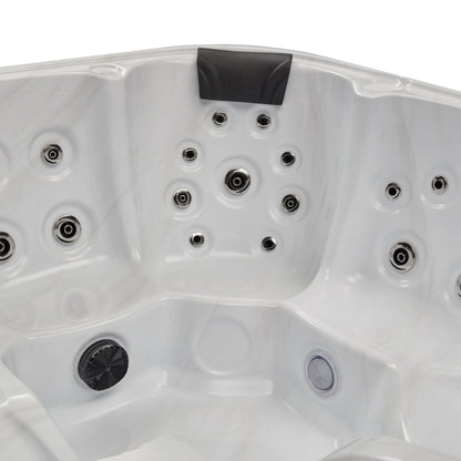 Luxury Spas Savannah 6-person Hot Tub (WS-692 CG) - Cloud Gray