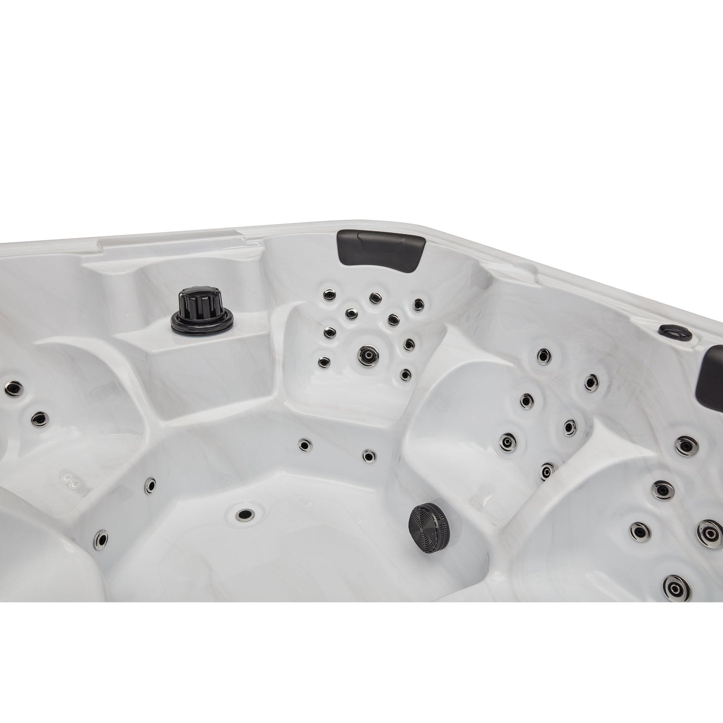 Luxury Spas Eclipse 6 Person Hot Tub With Bluetooth (WS-192-CG) - Pearl Gray