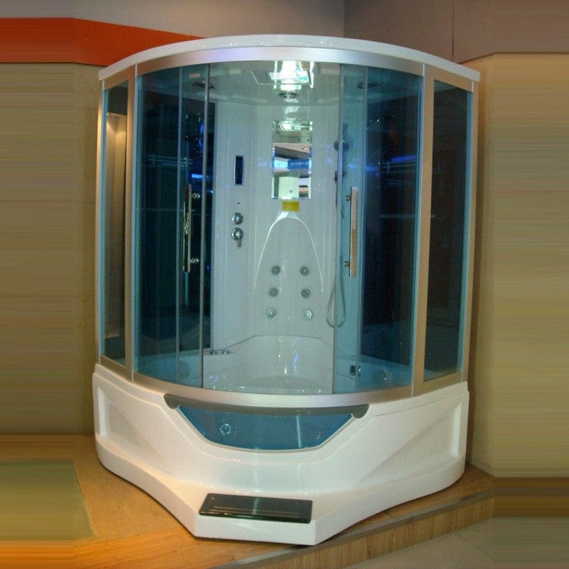Mesa 702A 61" Combination Corner Steam Shower With Jetted Tub