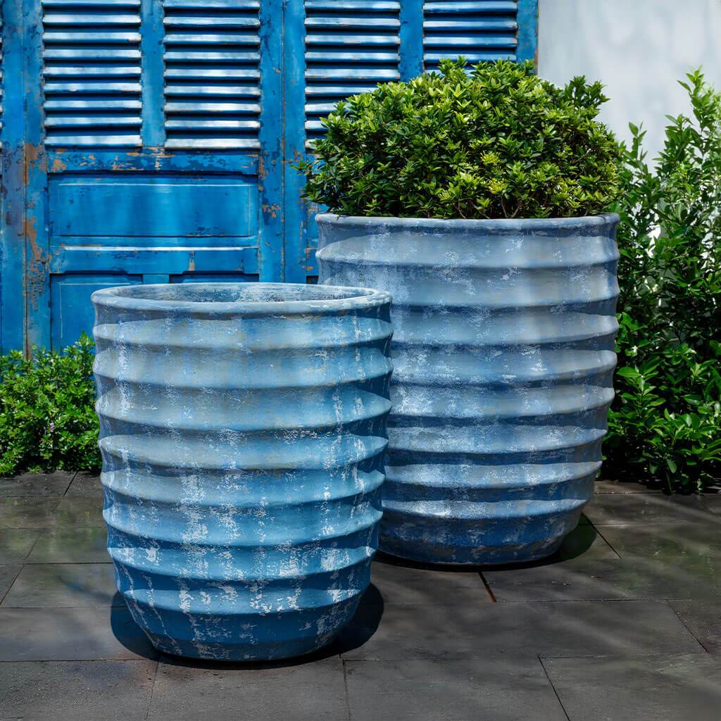Campania International (Set of 2) Courbet Planter - Murano Cielo - 7028-27102