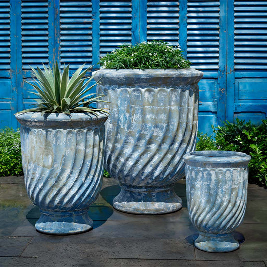 Campania International (Set of 3) Chambord Urn - Murano Cielo - 7030-27103