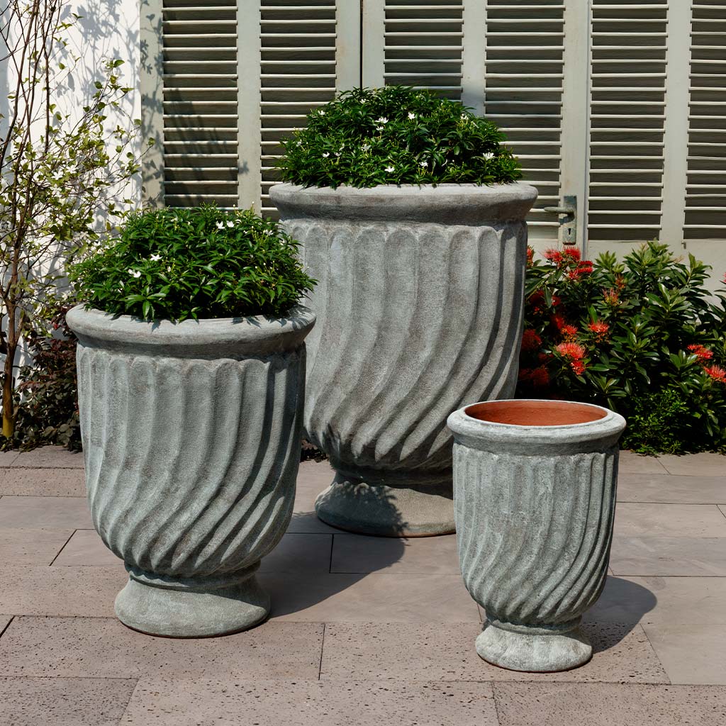 Campania International (Set of 3) Chambord Urn - Murano Nebbia - 7030-27303