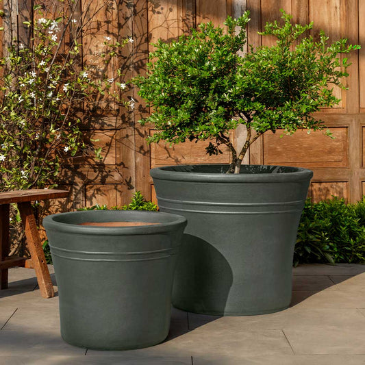 Campania International (Set of 2) Cairanne Planter - Graphite - 7037b-3502