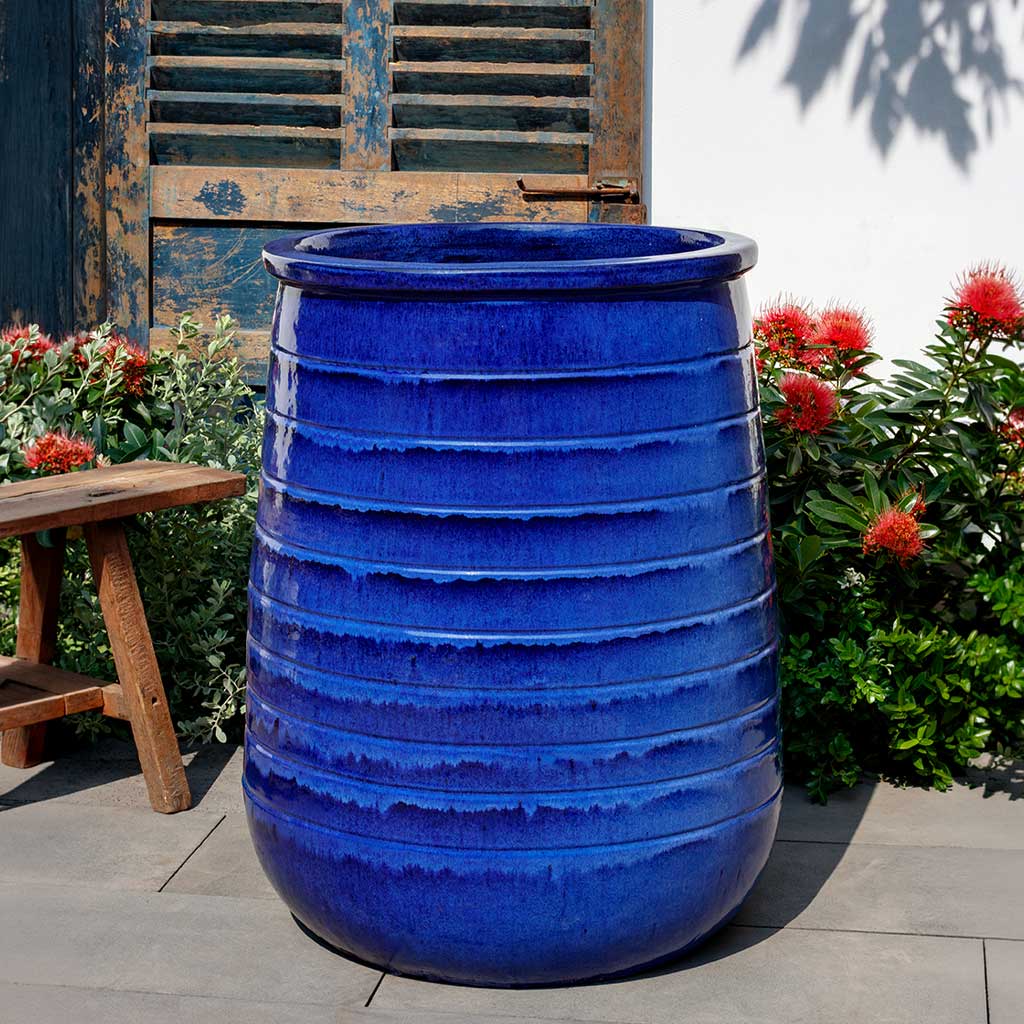Campania International Ventoux Planter, Tall - Riviera Blue - 7038-1901