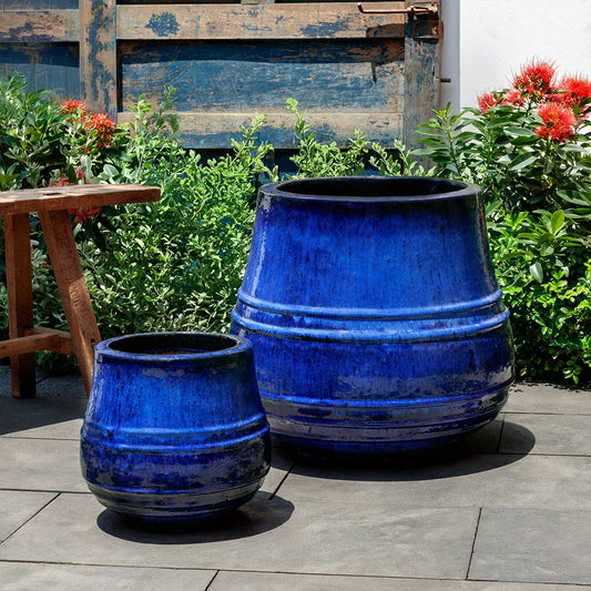 Campania International (Set of 2) Citron Planter - Riviera Blue - 7042b-1902