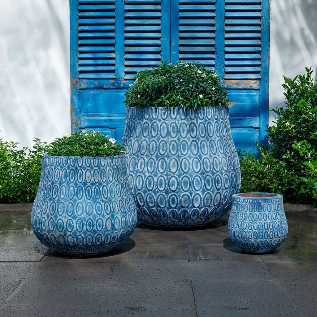 Campania International (Set of 2) Le Cirque Planter - Murano Cielo - 7043b-27102