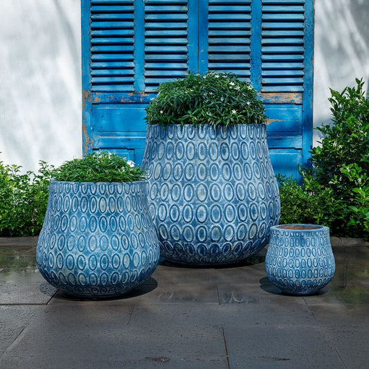 Campania International (Set of 2) Le Cirque Planter - Murano Cielo - 7043b-27102