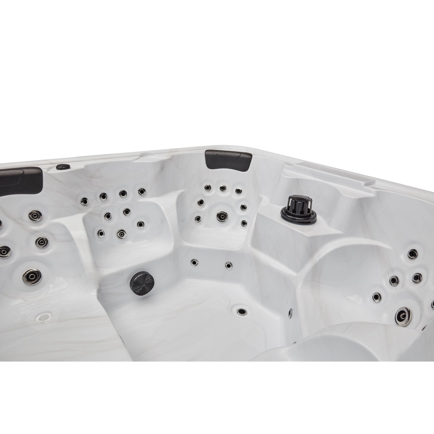 Luxury Spas Eclipse 6 Person Hot Tub With Bluetooth (WS-192-CG) - Pearl Gray