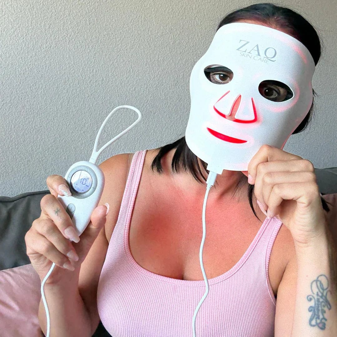 ZAQ Noor 2.0 Pro Light Face Mask: 1072nm Deep Infrared, Red & Blue Light
