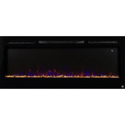 The Sideline 50" Recessed Black Electric Fireplace