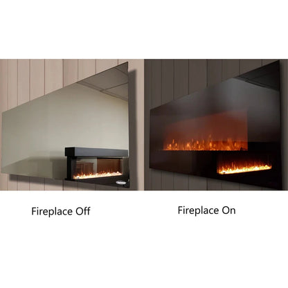 Mirror Onyx 50" Wall Mounted Electric Fireplace