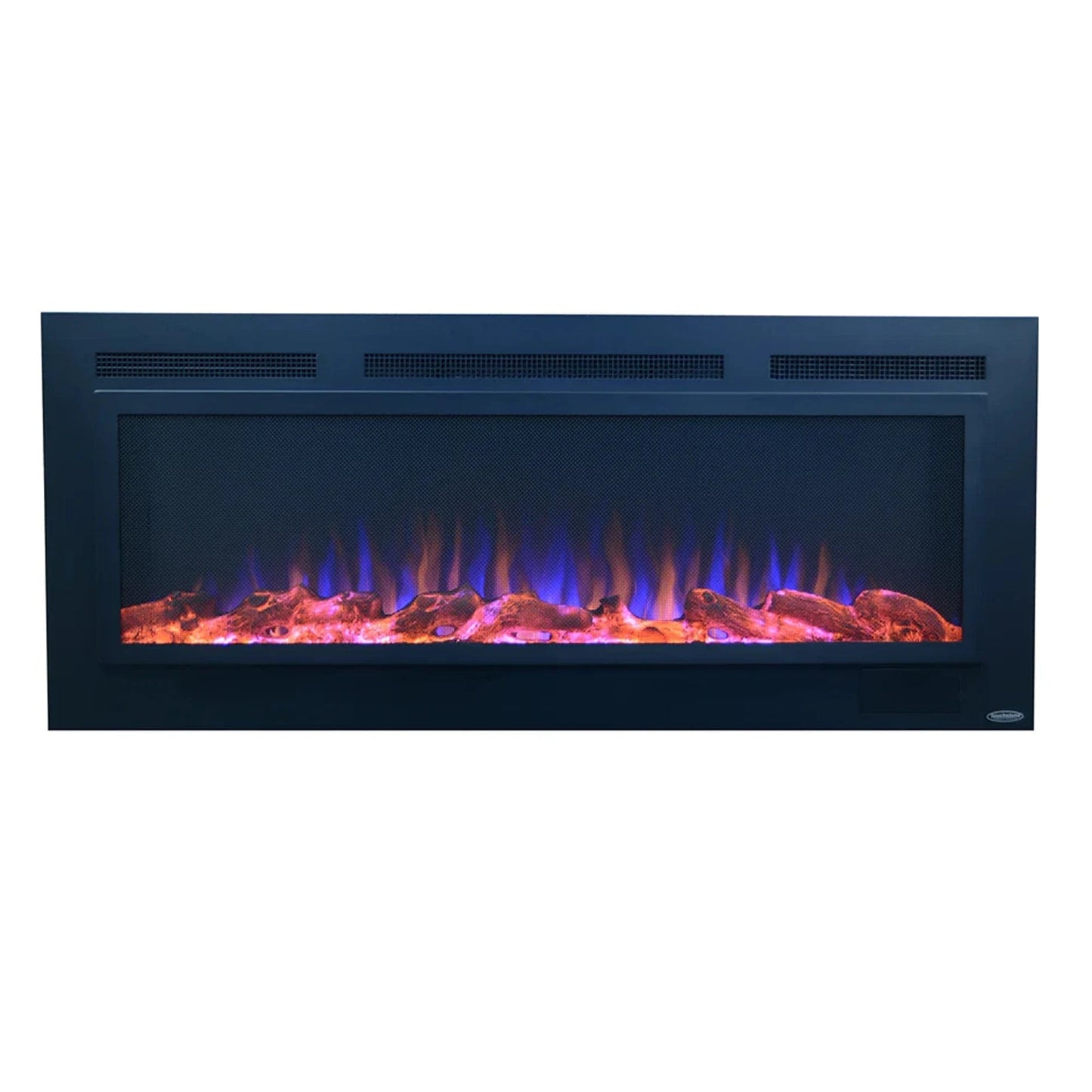 The Sideline Steel Mesh Screen Non Reflective 50" Recessed Electric Fireplace
