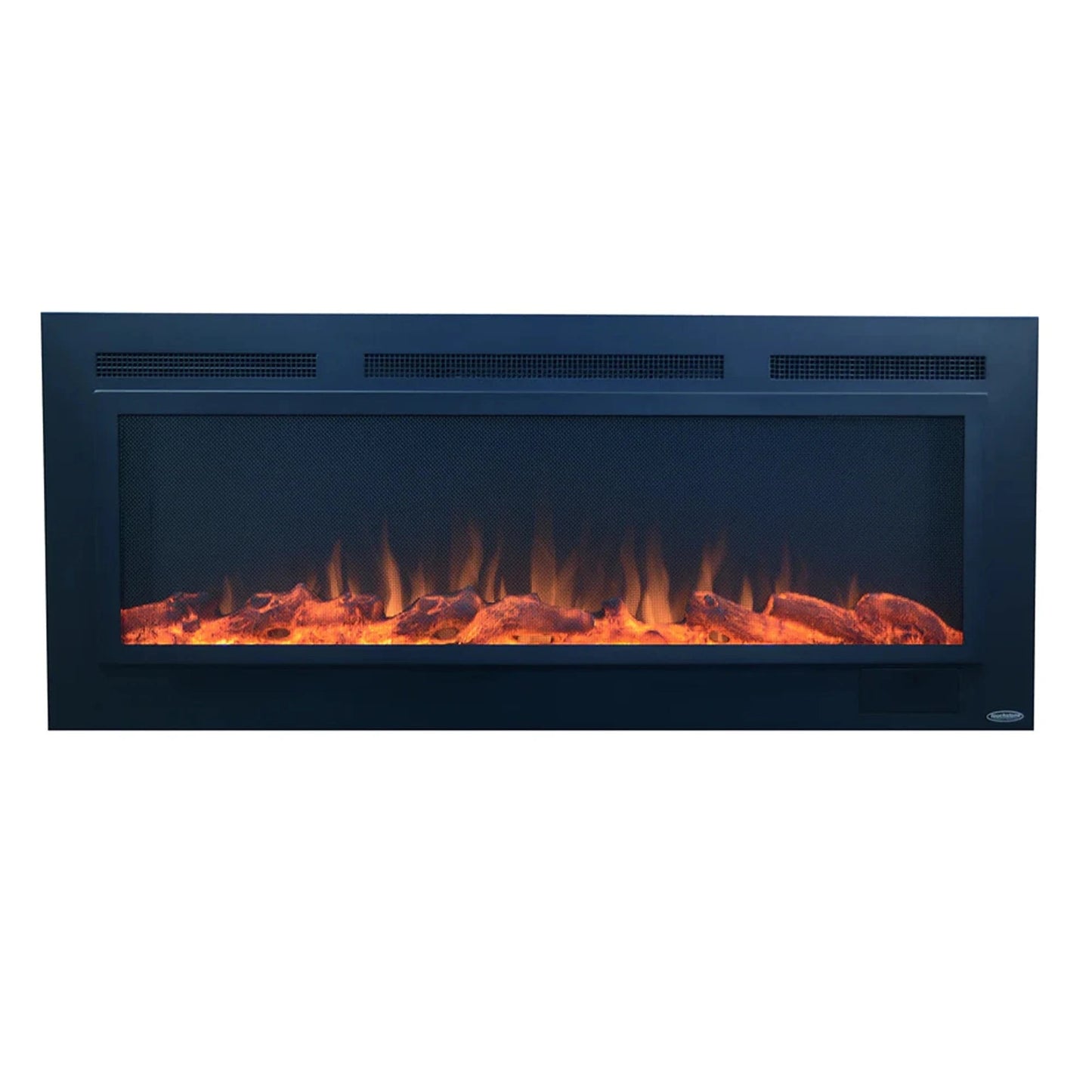The Sideline Steel Mesh Screen Non Reflective 50" Recessed Electric Fireplace