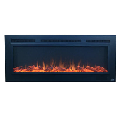 The Sideline Steel Mesh Screen Non Reflective 50" Recessed Electric Fireplace