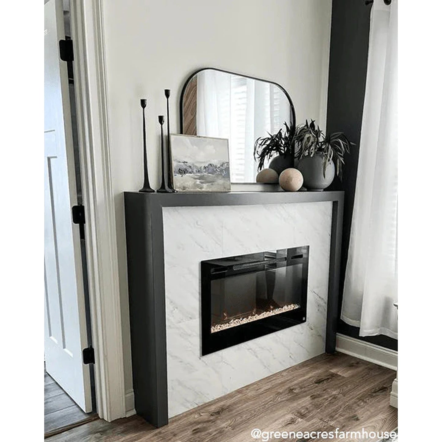 The Sideline 36" Recessed Electric Fireplace
