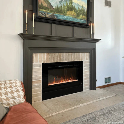 The Sideline 40" Recessed Black Electric Fireplace
