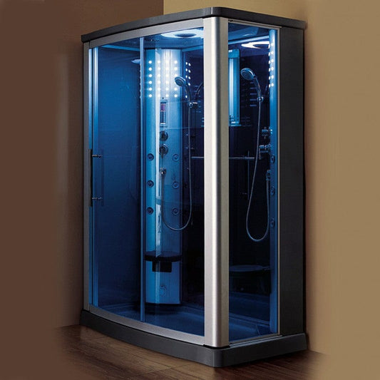 Mesa 803L 54" Rectangular Free Standing Walk In Steam Shower - Blue