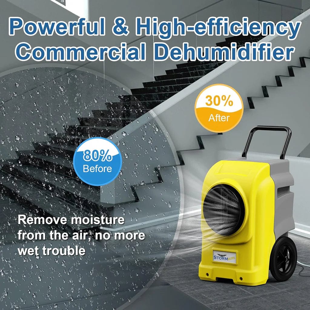 AlorAir® 270 Pints Smart Wi-Fi Commercial Dehumidifiers with Pump & Drain Hose for Large Room or Basements | Storm Elite