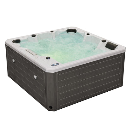 Luxury Spas Galley 5-person Hot Tub (WS-008) - Cloud Gray