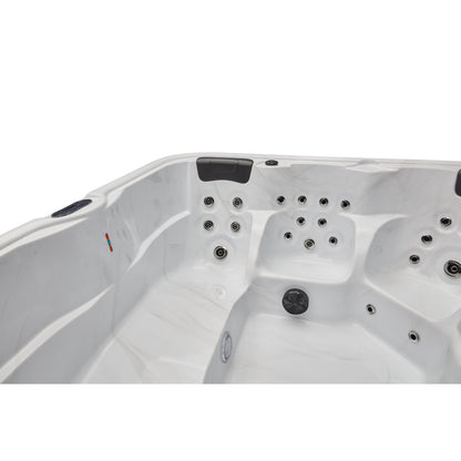 Luxury Spas Eclipse 6 Person Hot Tub With Bluetooth (WS-192-CG) - Pearl Gray