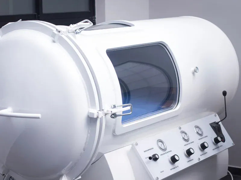Image of a medical-grade oxygen chamber.