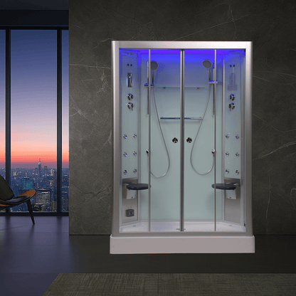 Platinum 59" 2 Person DZ903A Steam Shower-Sliding Door - Clear