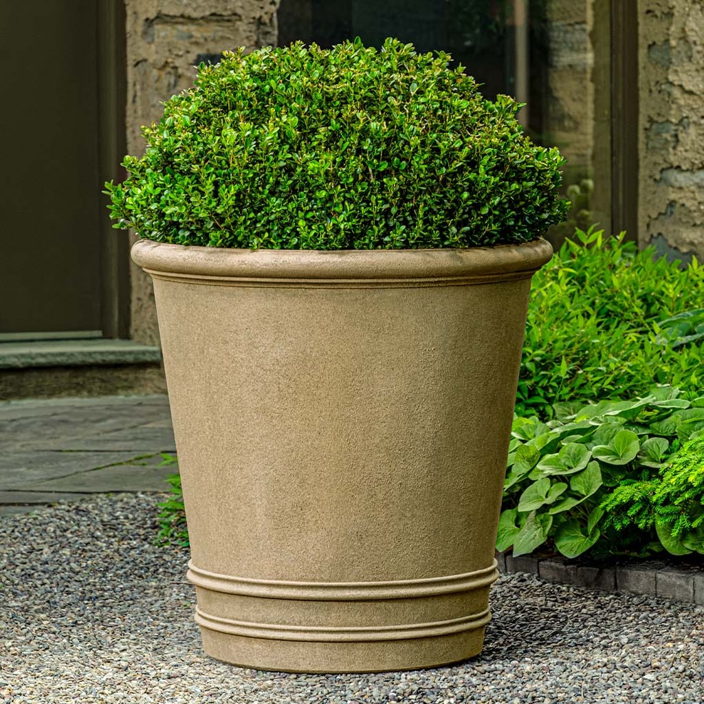 Campania International Round Rolled Rim Planter - Terra Antique Lite - 94-814-2300