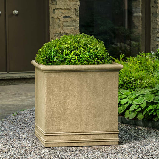 Campania International Square Rolled Rim Planter - Terra Antique Lite - 94-815-2300