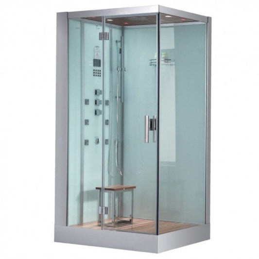 Platinum DZ959F8L Left 47" Rectangular Free Standing Steam Shower - White