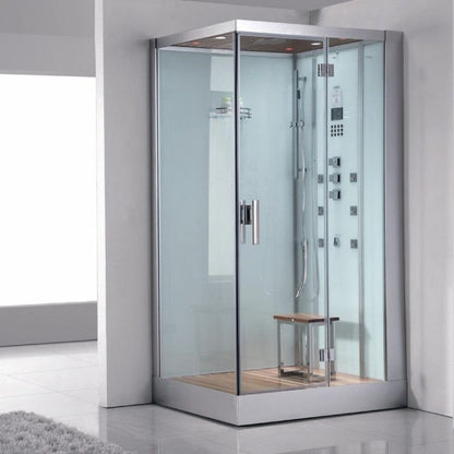 Platinum DZ959F8R Right 47" Rectangular Free Standing Steam Shower - White