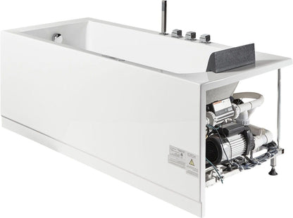 Platinum AM-154JDTSZ-70 71" Rectangular Freestanding Combination Bathtub - Left Hand Drain