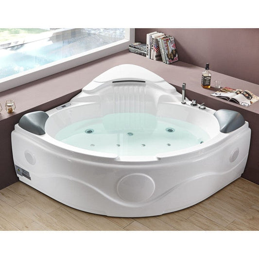 Platinum AM-505 61" Corner Free Standing Combination Bathtub