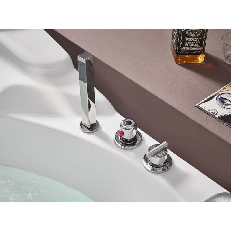 Platinum AM-505 61" Corner Free Standing Combination Bathtub