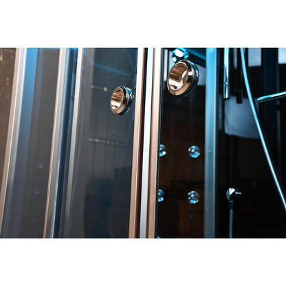 Platinum DZ903L 59" 2 Person Steam Shower Sliding Door - Blue